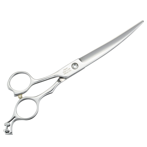 Ehaso Revolution Lefty Curved Grooming Scissors – 8" Premium Japanese Steel, Professional Quality
