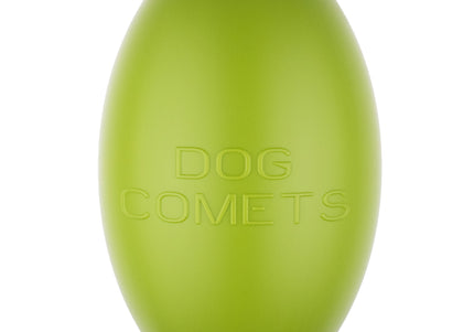 Dog Comets Pan-Stars Green Rolling Egg – Hard Durable Ball, Medium Size, Vibrant Green