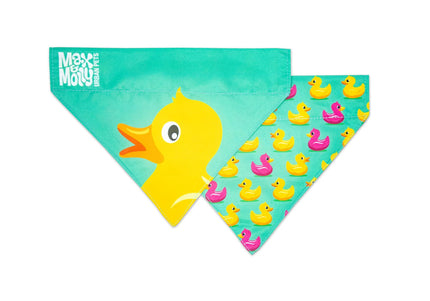 Max&Molly Reversible Ducklings Bandana – Double-Sided Small Size, Soft Fabric
