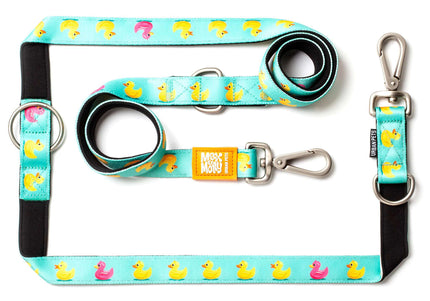 Max&Molly Multi-Leash Ducklings – Adjustable 200cm Leash, Fun Pattern, Extra Small Size