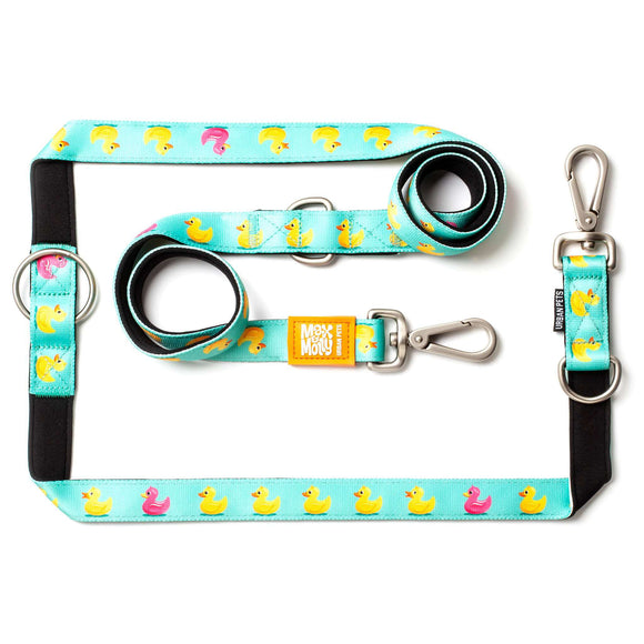 Max&Molly Multi-Leash Ducklings – Adjustable 200cm Leash, Fun Pattern, Extra Small Size