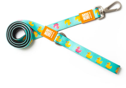 Max&Molly Short Leash Ducklings – Colorful City Leash, Duck Pattern, 120cm, Small Size