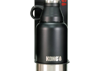 KONG Duo Day Trek 4-in-1 Travel Bottle – 910ml, Includes Cup and Two Bowls, Versatile Design