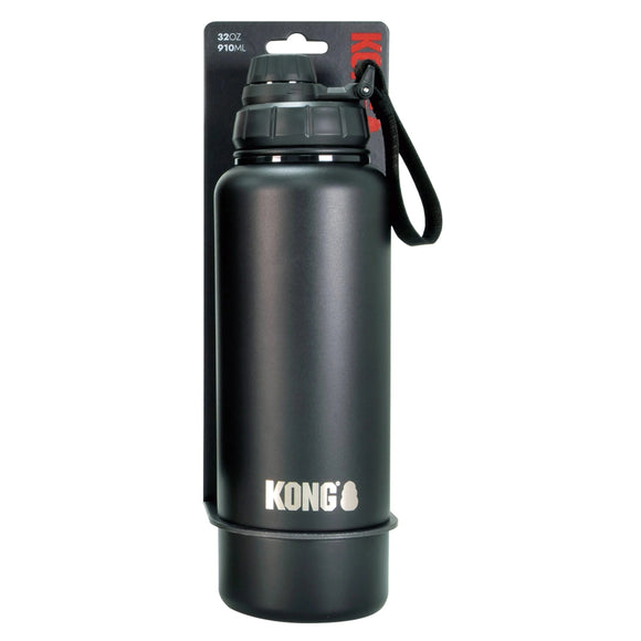 KONG Duo Drinker 910ml – 2-in-1 Water Bottle with Integrated Bowl, Leakproof Design