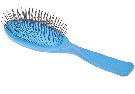 Madan Large Pin Brush – Ergonomic Handle, 22mm Soft Metal Pins, Sky Blue, Professional Quality