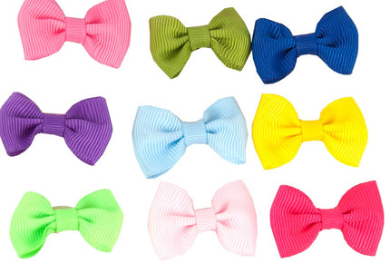 Show Tech Multicolor Grooming Bows – Colorful Elastic Bands, 50 Piece Decorative Set