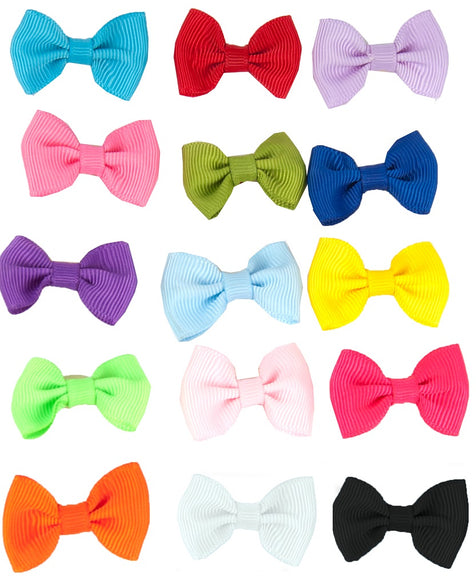 Show Tech Multicolor Grooming Bows – Colorful Elastic Bands, 50 Piece Decorative Set