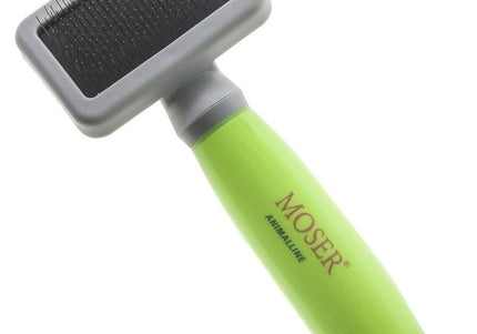 Moser Hard Slicker Brush – Large Size, Firm Bristles, Effective Detangling and Coat Care
