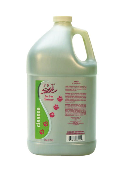 Pet Silk Tea Tree Shampoo – Concentrated 1:16 Formula with Tea Tree Oil, Soothes Dry and Itchy Skin, 3.8L