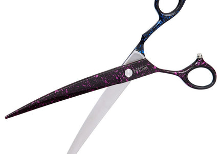 Groom Professional Sirius Left Curved Scissors 7.5in – Precision 19cm Blade, Ergonomic Design
