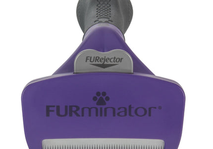 FURminator Long Hair Cat Deshedding Tool – Medium/Large, Stainless Steel Edge, Ergonomic Grip