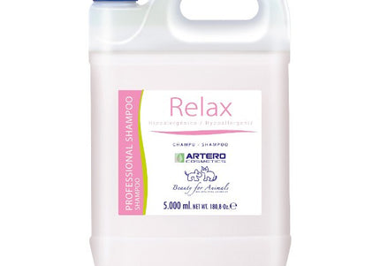 Artero Relax Hypoallergenic Shampoo – Gentle Formula for Sensitive Skin, 5L Bottle
