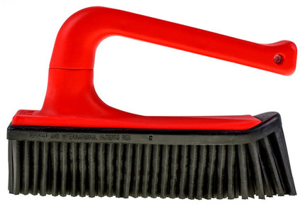 V7 Hand-Held Rubber Brush and Dustpan – Innovative Red Cleaning Duo, Ergonomic Design
