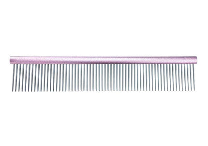 Groom Professional Metal Grooming Comb 25cm – Pink, Durable and Lightweight Design
