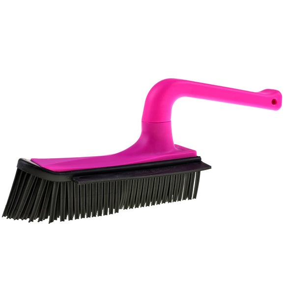 V7 Hand-Held Rubber Brush and Dustpan – Innovative Red Cleaning Duo, Ergonomic Design