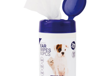 Show Tech Ear Wipes – Gentle Cleansing Pads with Glycerin and Witch Hazel, 60 Pack