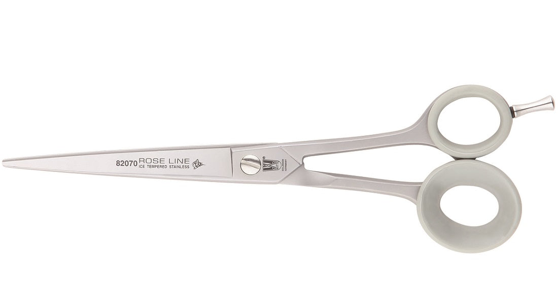 Witte Rose Line 7" Straight Grooming Scissors – Micro-Bevel Edge, Precision Cutting