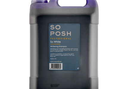 So Posh So White Shampoo – Moisturizing Brightening Formula for White Coats, 5L