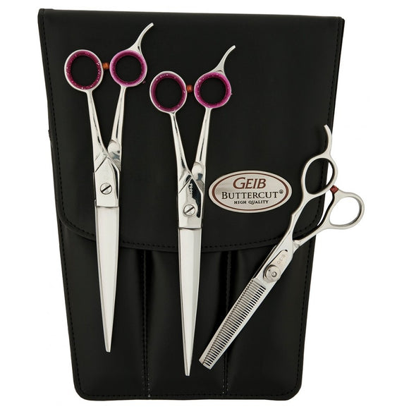 Geib Gator Scissors Set 7.5in – Japanese Stainless Steel, Professional Cutting and Thinning, 3 Pieces