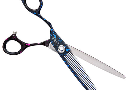 Sirius Left-Handed Thinning Shears 6.5" – Single-Sided, 46 Teeth, Precision Cutting