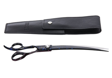 Groom Professional Sirius Left Curved Scissors 8.5in – Precision 21.5cm Blade, Ergonomic Design