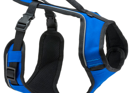 PetSafe Easy Sport Harness Blue – Pressure-Free Adjustable Medium Size, Comfortable Fit