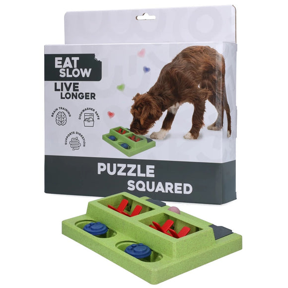 Eat Slow Live Longer Puzzle Squared – Interactive Angular Intelligence Toy, Durable Design