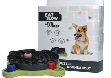 Eat Slow Live Longer Puzzle Roundabout – Interactive Carousel Toy, Durable Design, Mental Stimulation