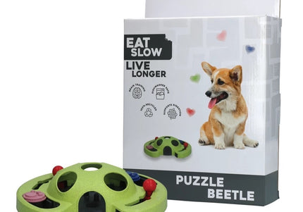 Eat Slow Live Longer Puzzle Beetle – Interactive Intelligence Toy, Durable Beetle Design