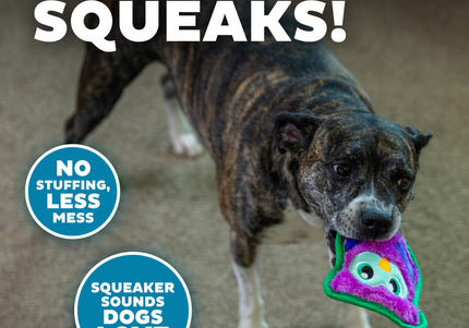 Outward Hound Durablez Owl Squeaky Toy – 15cm Unfilled, Durable Purple Plush