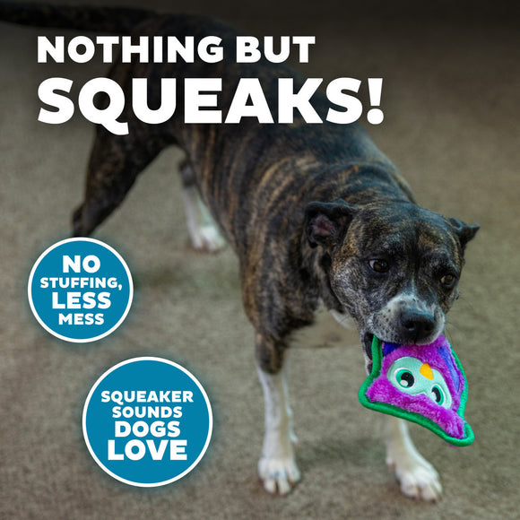 Outward Hound Durablez Owl Squeaky Toy – 15cm Unfilled, Durable Purple Plush