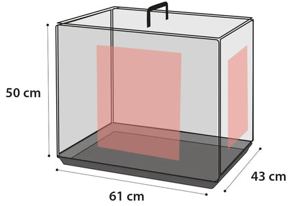 Flamingo Ebo Black Metal Dog Cage – Sturdy Small Crate with Secure Latch, 43x61x50cm