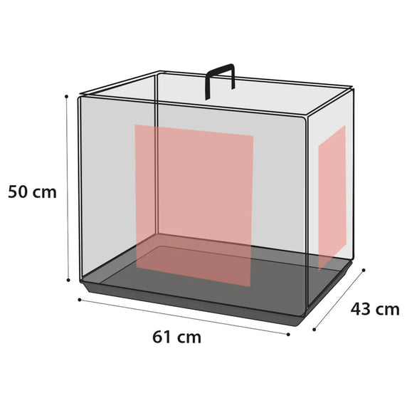 Flamingo Ebo Black Metal Dog Cage – Sturdy Small Crate with Secure Latch, 43x61x50cm