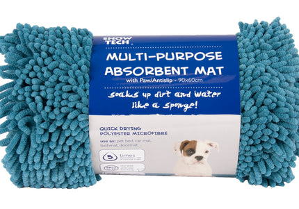 Show Tech Multi-Purpose Absorbent Mat 90x60cm – Anti-Slip Microfiber, Quick-Dry, Pink