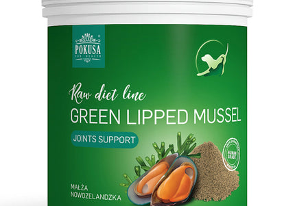 Pokusa Raw Diet Green Lipped Mussel 150g – Natural New Zealand Mussel Supplement, Joint Support Formula