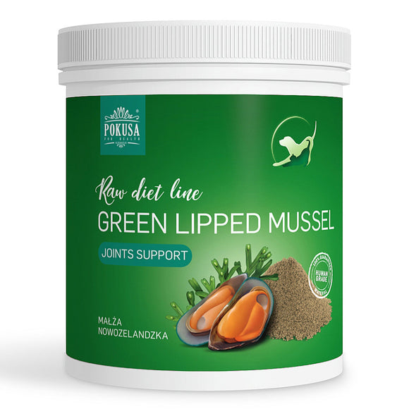 Pokusa Raw Diet Green Lipped Mussel 150g – Natural New Zealand Mussel Supplement, Joint Support Formula