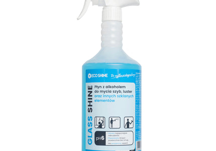 Eco Shine Glass Shine Liquid – Alcohol-Based Cleaner for Glass, Countertops and Mirrors, 1L