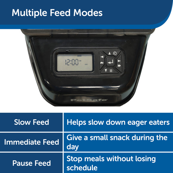 PetSafe Healthy Pet Simply Feed Automatic Food Dispenser – Programmable 12-Meal Capacity, Reliable Portion Control