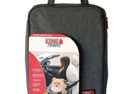 KONG Travel Secure Booster Seat – Elevated Car Seat, 40x30x20cm, Holds Up to 12kg
