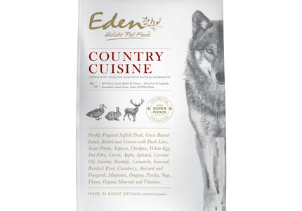 Eden Country Cuisine Small Breed Dog Food – Duck, Lamb, Rabbit, Venison, 2kg Bag
