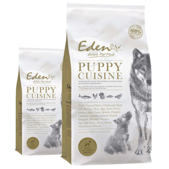 Eden Puppy Cuisine Small Breed – Salmon, Poultry, Fish Recipe, 2kg, Nutritious Growth Formula