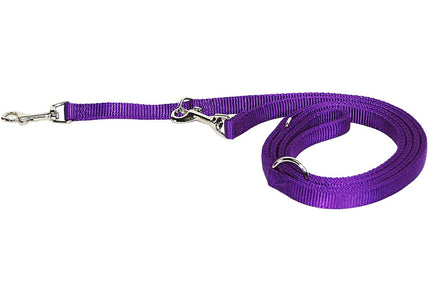 Hamilton Double Thick Euro Leash – 16mm Reversible Nylon, 6-in-1 Adjustable, Black