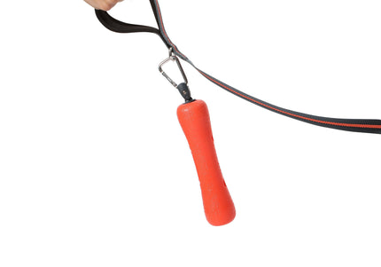 Dexas Off-Leash Tumbler Fetch Toy – Durable Interactive Ball with Carabiner Clip Attachment