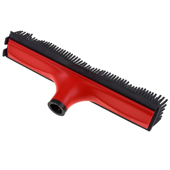 V7 Rubber Grooming Broom – Telescopic Pole, Innovative Red Design, Efficient Hair Removal
