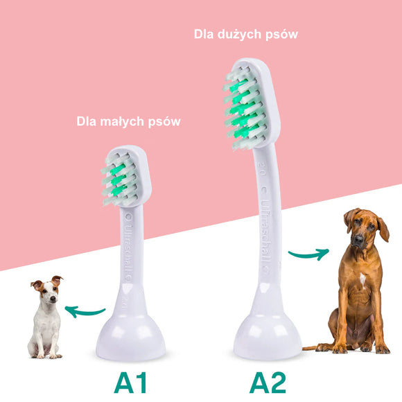 Emmi-Pet PRO Basic Silent Ultrasonic Dog Toothbrush Set with Two Tips