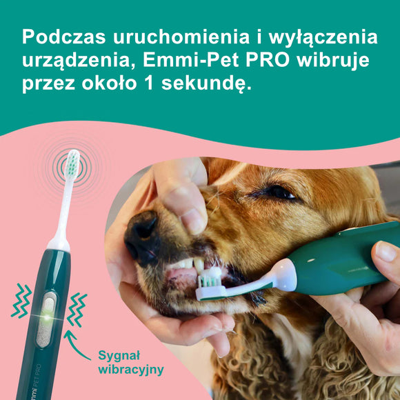 Emmi-Pet PRO Basic Silent Ultrasonic Dog Toothbrush Set with Two Tips