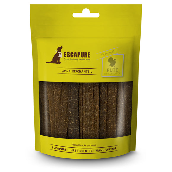 Escapure Stangerl Pute Natural Meaty Turkey Strips – Grain-Free Dog Treats, 150g
