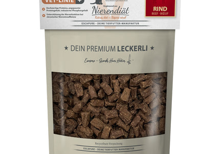 Escapure VET Nierendiat Hupferl Rind 150g – Beef Meat Treats, Kidney Support Formula