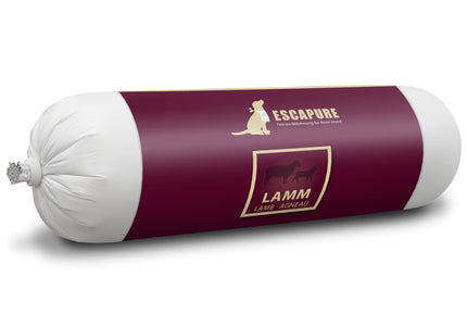 Escapure Lamm Wurst Wet Dog Food – Tender Lamb Meat Bar, 400g, Grain-Free Recipe