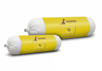 Escapure Pute Wurst Wet Dog Food – Turkey Meat Bar, 6 x 400g Cans, High Protein